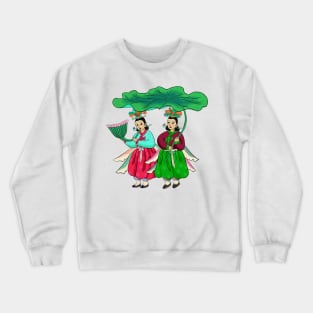 Minhwa: Taoist Fairy Sisters A-3 Type Crewneck Sweatshirt